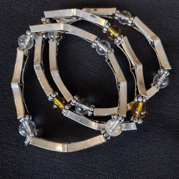 Silver Beaded Bracelet Set - Picture 7 of 8